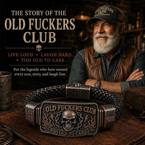 ☠️ Old Fuckers Club & Wild Freedom 🪓 | 2026 Limited Edition Vintage Bracelet - Only 17 Left