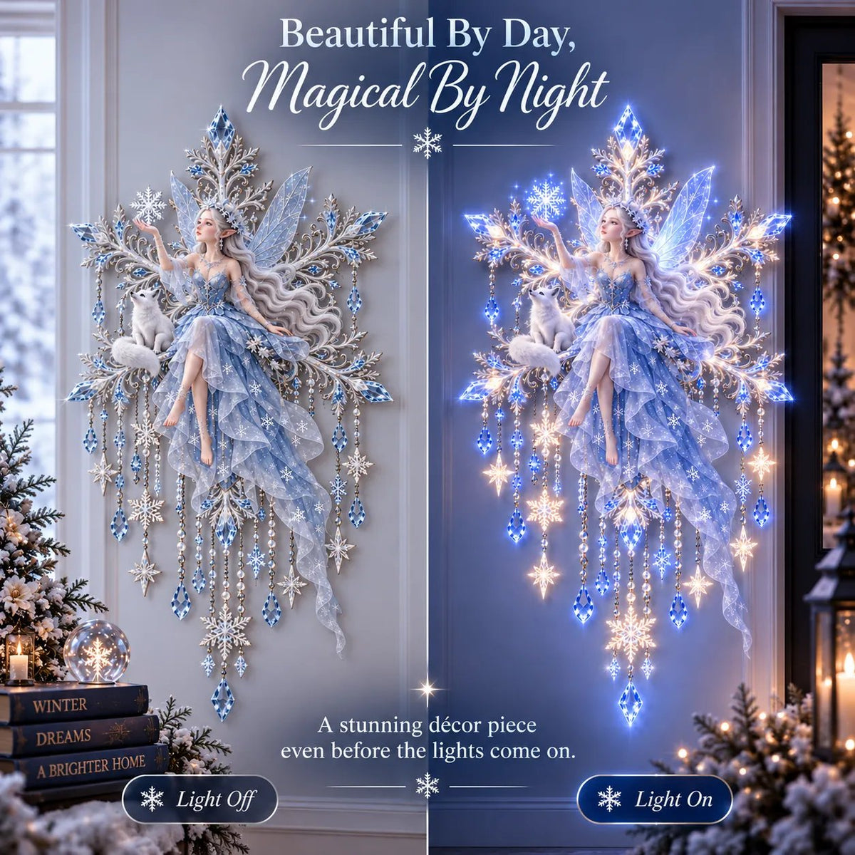 🎁Last Day 49% OFF🔥❄️ Snow Fairy Wall Light – A Magical Winter Glow