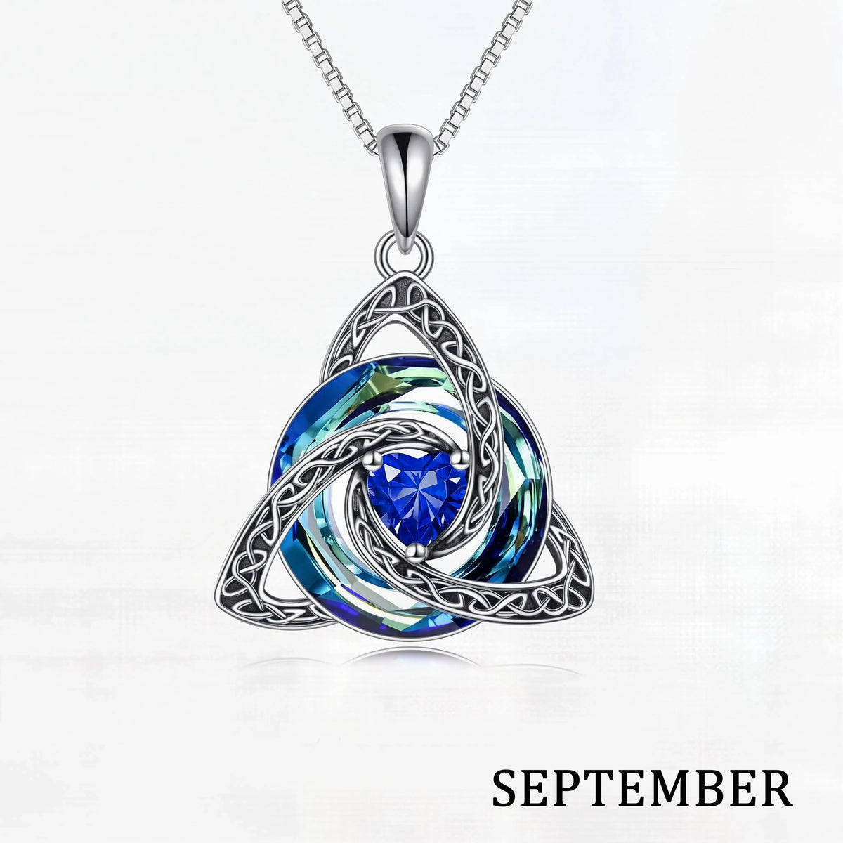 💖 Personalized Birthstone Celtic Knot Necklace for Women 🎁