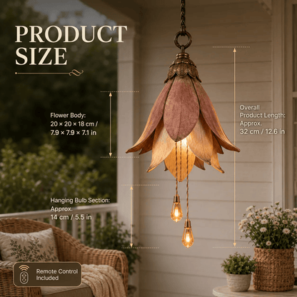 🌸✨Vintage Flower Hanging Lights – Daytime Sculpture, Nighttime Magic