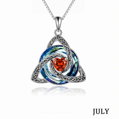 💖 Personalized Birthstone Celtic Knot Necklace for Women 🎁