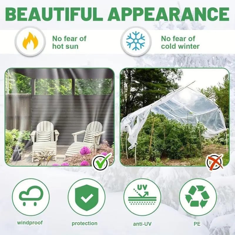 💦🌊 Heavy-Duty PVC Tarp - Weatherproof Clear Waterproof Tarp