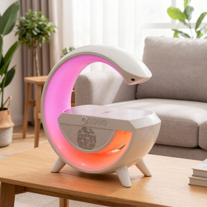 🤩Popular Multifunctional Moonlight Bluetooth Speaker——Wireless Charging and High-Quality Sound