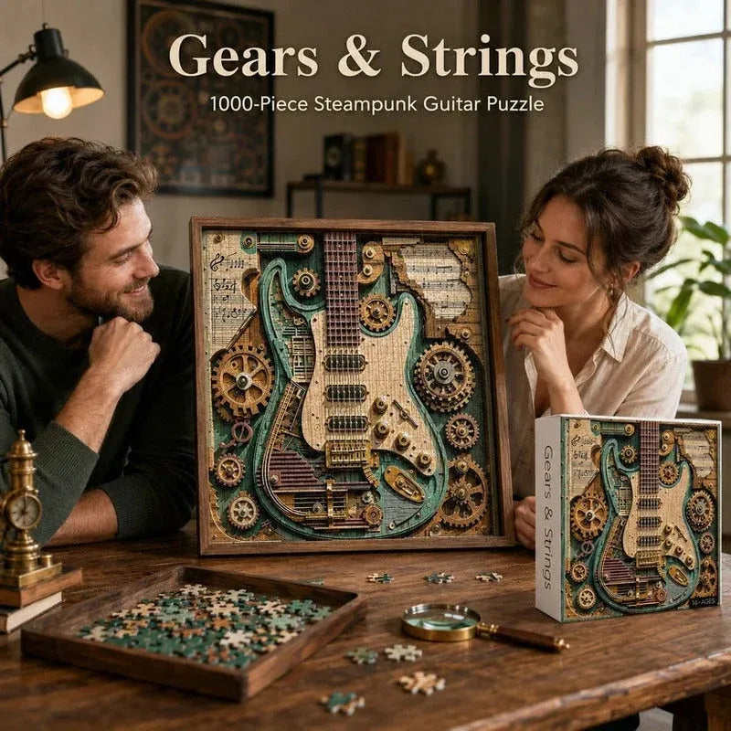 🧩Creative Steampunk Guitar 3D Puzzle🎸
