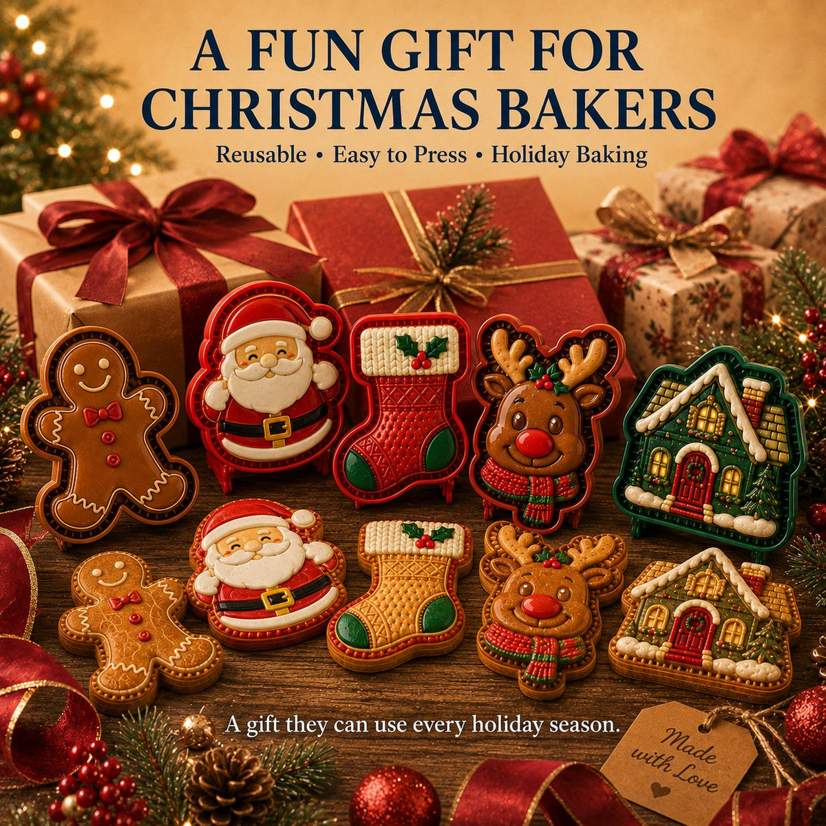 🔥Only $9.99 Last Day Promotion!✨ 🎄16-Design Christmas Mini Pie Mold Collection 🥧