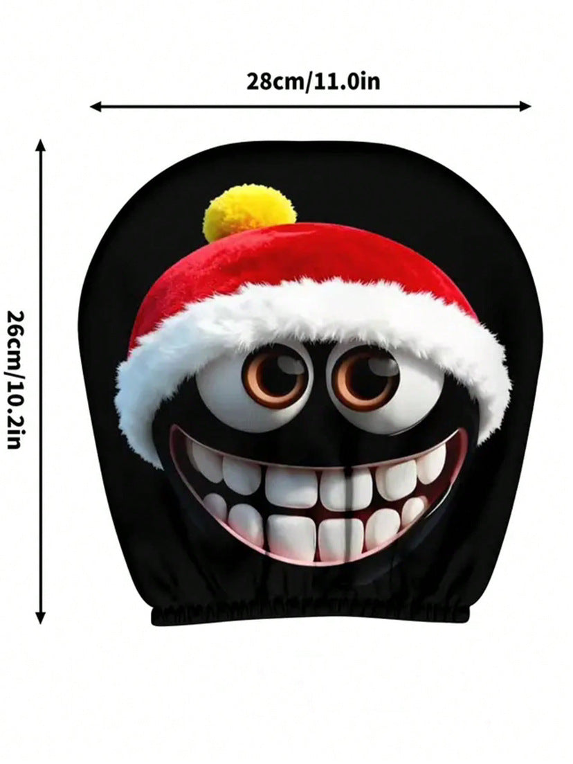 Funny Cartoon Car Headrest Covers – 2PCS Universal Fit