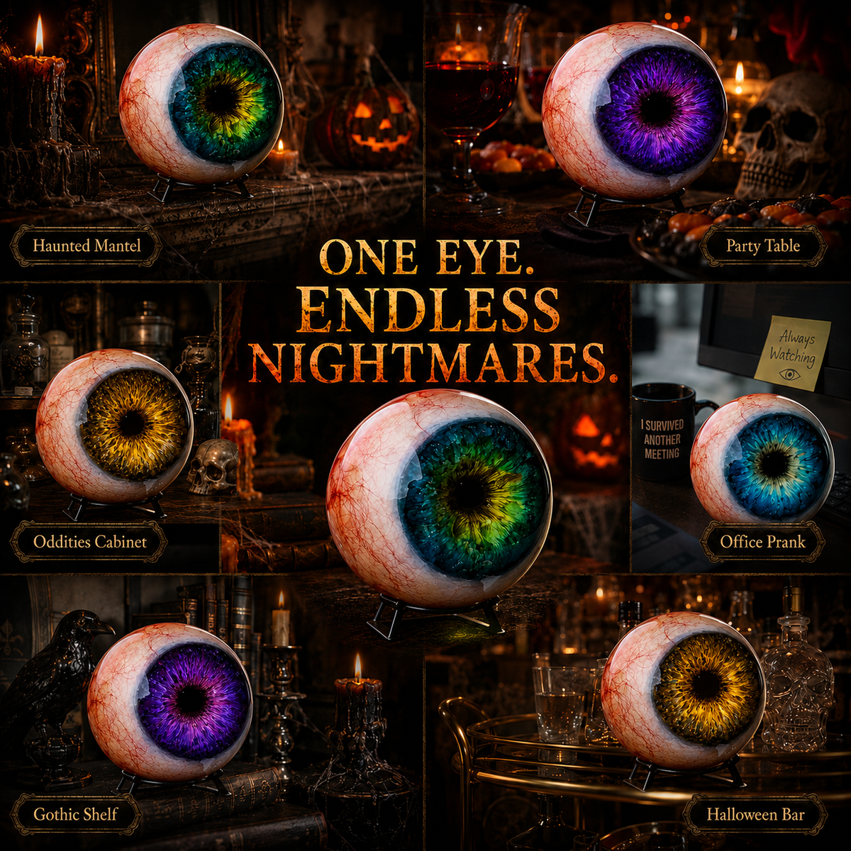 🎃 Halloween Sale — 49% OFF👁️ Halloween Monster Eye Orb – Hyper-Realistic Creepy Eyeball Decor
