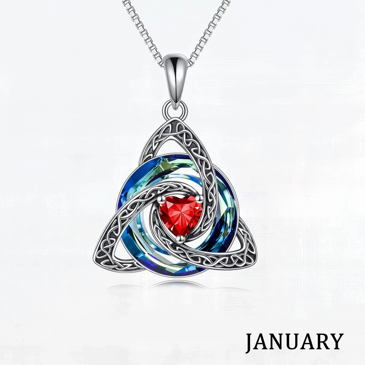 💖 Personalized Birthstone Celtic Knot Necklace for Women 🎁