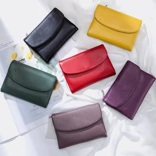 ✨⏰Unisex Pebble Real Leather RFID Wallet🔥