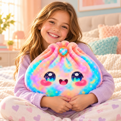 🌈 Limited-Time Sale | Rainbow Galaxy Dumpling Cuddle Pillow – Soft 40 × 40CM Plush Gift