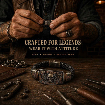 ☠️ Old Fuckers Club & Wild Freedom 🪓 | 2026 Limited Edition Vintage Bracelet - Only 17 Left