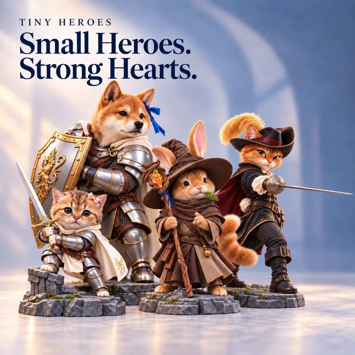 ⚔️ Brave Paws – Fantasy Animal Figurines