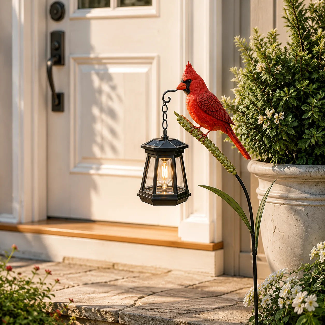 🐦 Cardinal Solar Light—A Beautiful Garden Light That Feels Full of Life