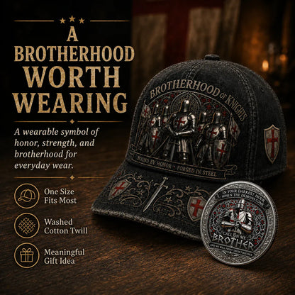 ⚔️ 2026 Architecturm®Brotherhood Of Knights Honor Cap 🎁 Free Honor Coin With Every Cap Purchase
