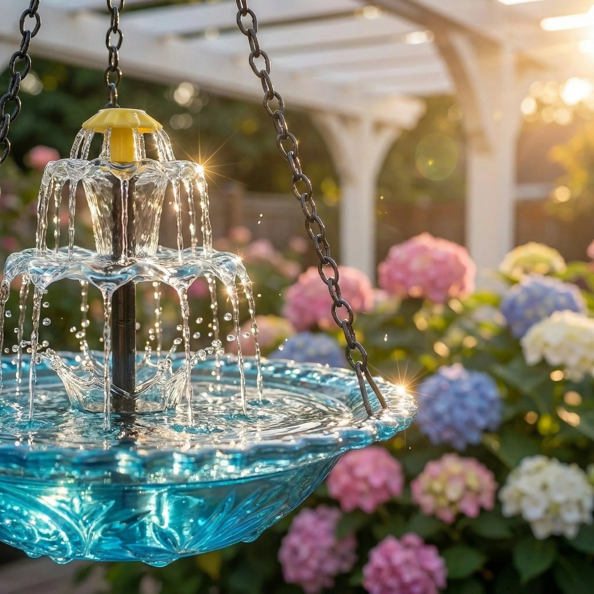 🔥🔥49% Off--Solar Cascade Hanging Bird Bath Fountain