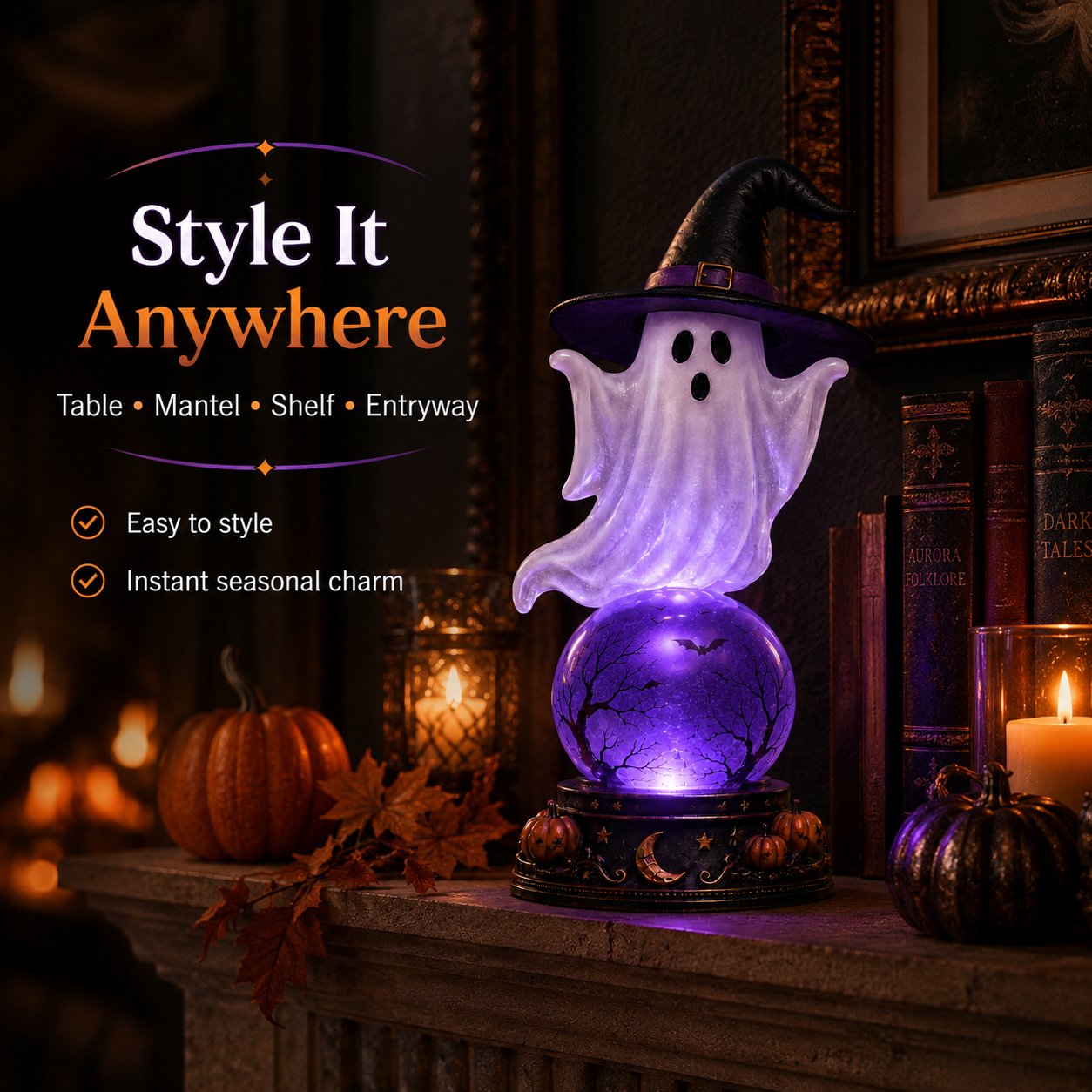 👻 Halloween Crystal Ball Lamp🔮 The Perfect Halloween Decoration🎃
