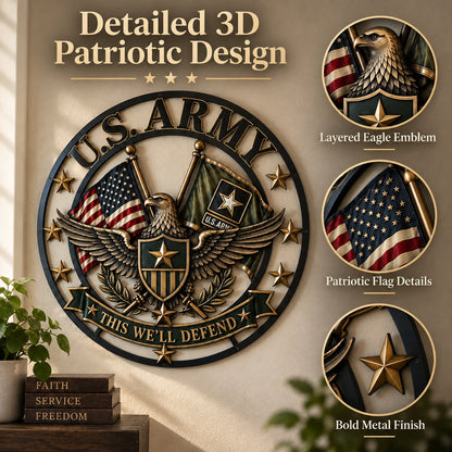 🇺🇸 U.S. Army Tribute Wall Decor
