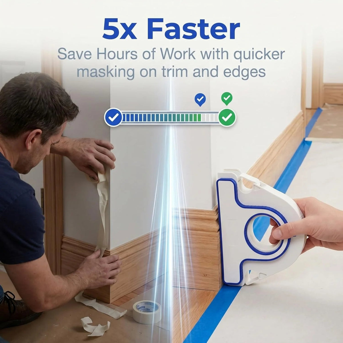 🔥LAST DAY 49% OFF - 🛠️High-efficiency Painter Masking Tape Applicator