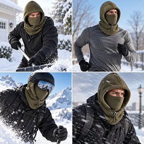 Fleece Hooded Face & Neck Warmer