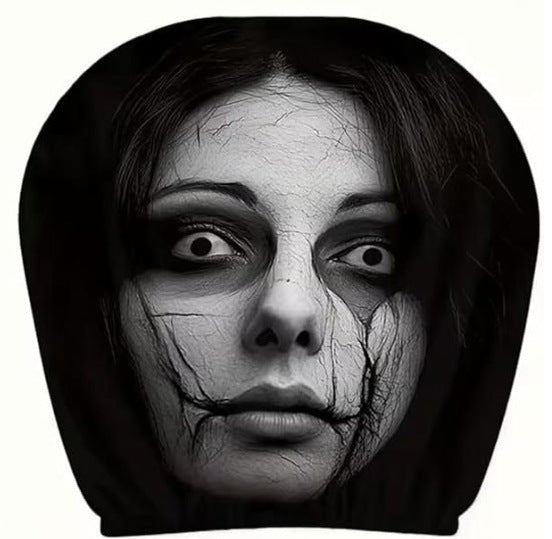 Funny Cartoon Car Headrest Covers – 2PCS Universal Fit