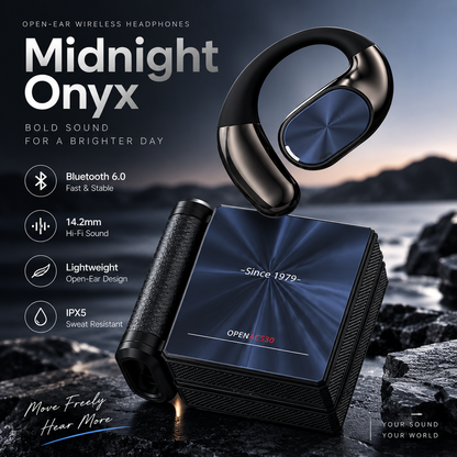 🎧 Open-Ear Wireless Ear-Hook Headphones with Bluetooth 6.0 & Hi-Fi Sound ⚡🎶