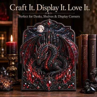 🐉 3D Layered Dragon Diamond Painting Kit, 5 Styles Fantasy Crystal Pearl Drill DIY Art Decor 25×30cm