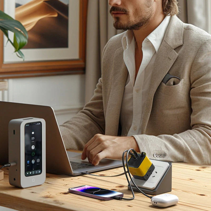 💥65w Fast Charging Phone Charger Block With Retractable 80cm Type-c Cable