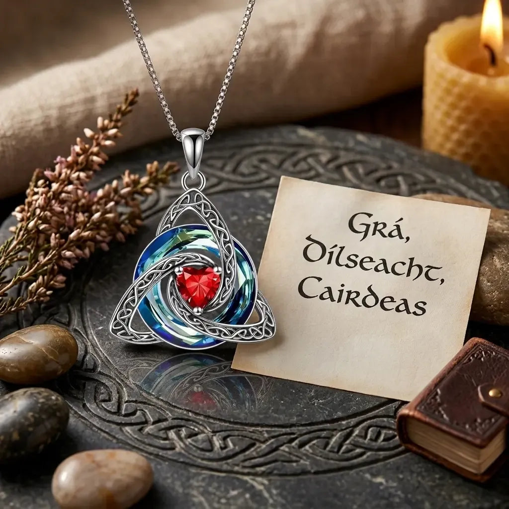 💖 Personalized Birthstone Celtic Knot Necklace for Women 🎁