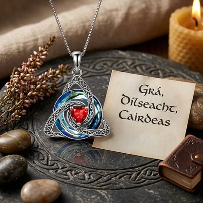 💖 Personalized Birthstone Celtic Knot Necklace for Women 🎁