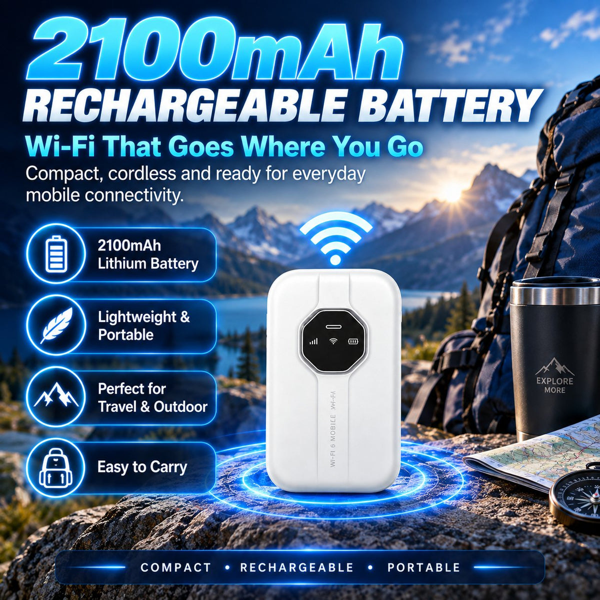 📶 Portable Wi-Fi 6 Mobile Hotspot
