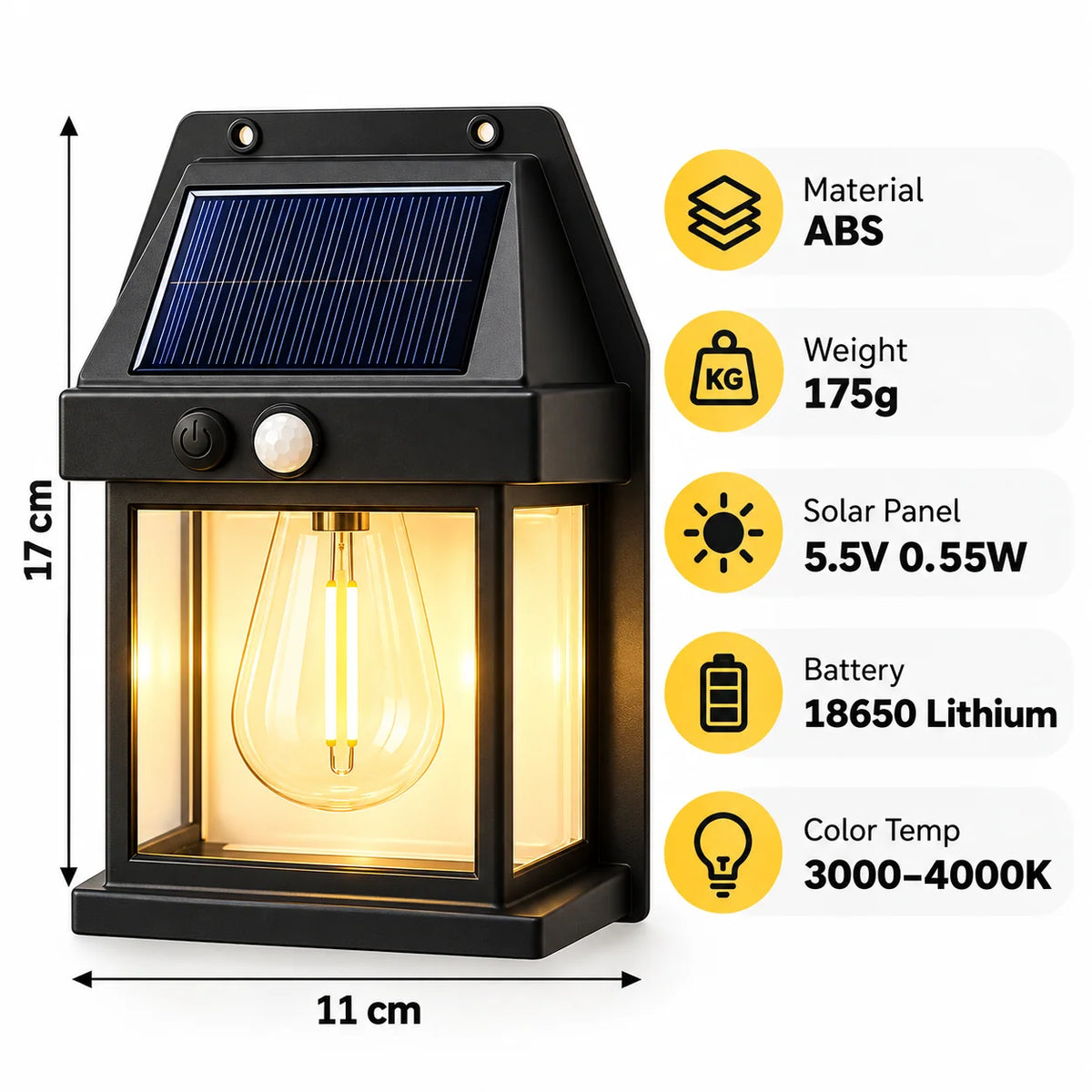 💡🎉 50% OFF! Solar Wall Light with Motion Sensor – Weatherproof, Auto On/Off, Easy Install for Garden & Pathway 🌟