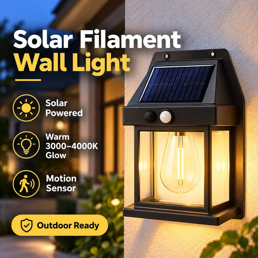 💡🎉 50% OFF! Solar Wall Light with Motion Sensor – Weatherproof, Auto On/Off, Easy Install for Garden & Pathway 🌟