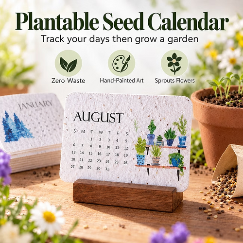 🔥2027 Seed Calendar: Eco-Friendly Plantable Love Seed Calendar 2026