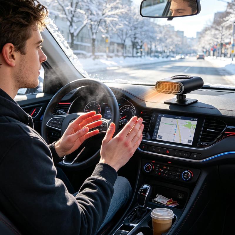 ❄️🚗 12V Portable Car Heater & Windshield Defogger – Compact Winter Car Heating Accessory 🔥✨
