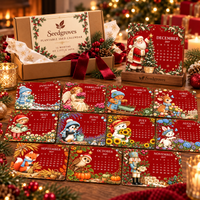 Christmas seed calendar - red