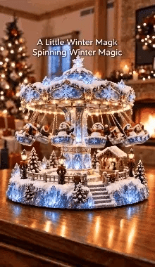 🎄 Christmas Sale 50% OFF! 🐧 Penguin Christmas Carousel – Rotating Winter Light Display✨