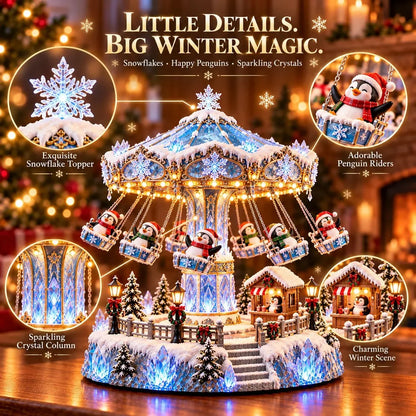 🔥 Christmas Sale 50% OFF! 🔥🐧 Penguin Christmas Carousel – Rotating Winter Light Display