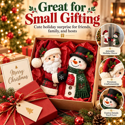 🎅✨Christmas Door Handle Covers – Santa & Snowman Plush Door Knob Decorations