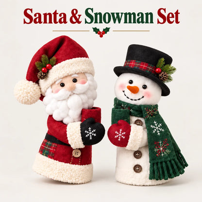 🎅✨Christmas Door Handle Covers – Santa & Snowman Plush Door Knob Decorations