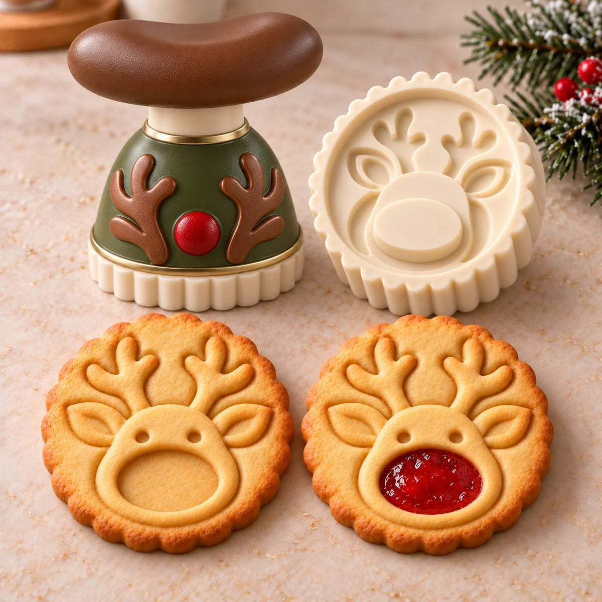 🔥Limited time 70% OFF -🍓🍪 Christmas Jam Cookie Press – Make Adorable Holiday Cookies at Home!