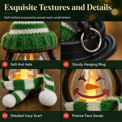 📢📢 50% OFF⛄Mini Christmas Snowman Lantern – Portable LED Night Light with Festive Hat & Scarf