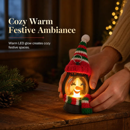 📢📢 50% OFF⛄Mini Christmas Snowman Lantern – Portable LED Night Light with Festive Hat & Scarf