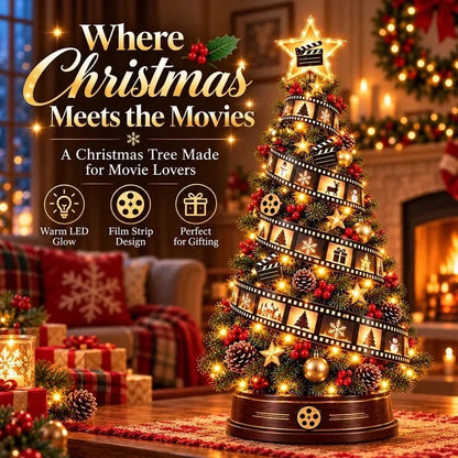 🎬Film Strip Christmas Tree Light – LED Tabletop Christmas Decor for Movie Lovers🎄