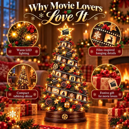 🎬Film Strip Christmas Tree Light – LED Tabletop Christmas Decor for Movie Lovers🎄