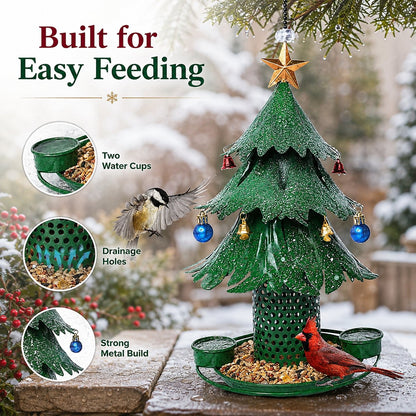 🔥HOT SALE 49% OFF🎄Christmas Tree Bird Feedera🐦Festive Backyard Holiday Decor✨