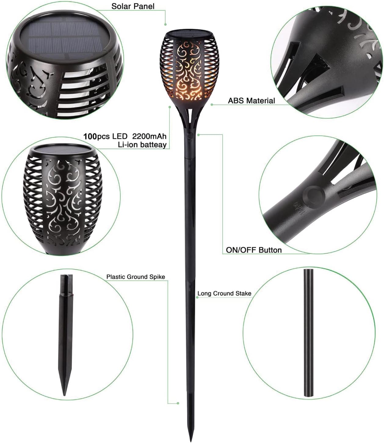 Flickering Flame Solar Garden Lights