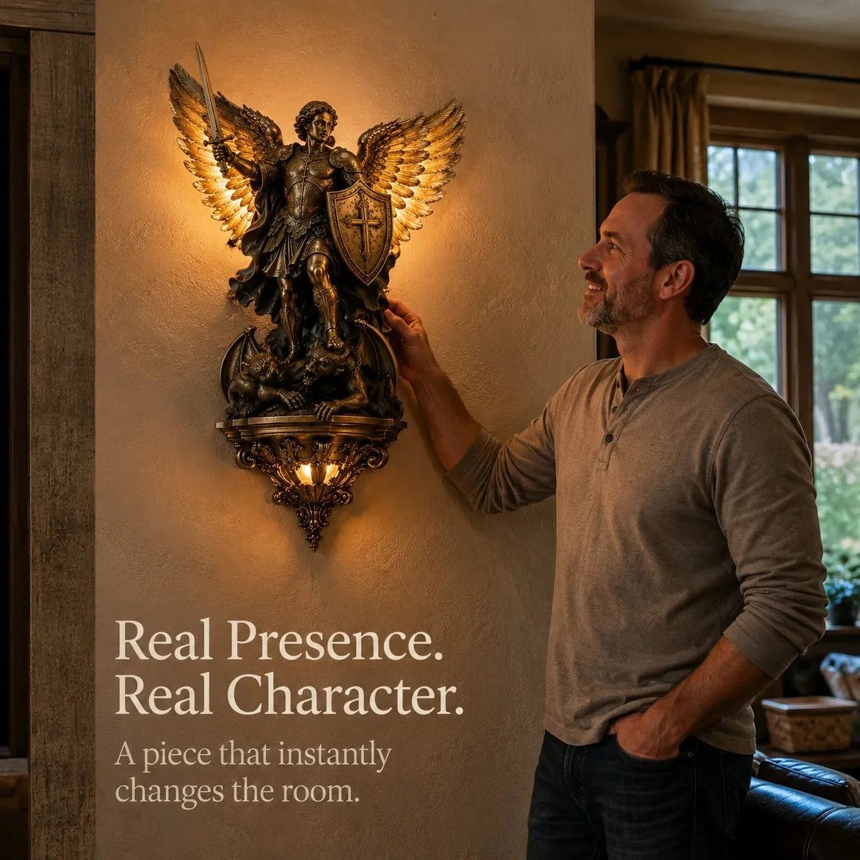 🕊️St. Michael Guardian Angel Wall Light✨
