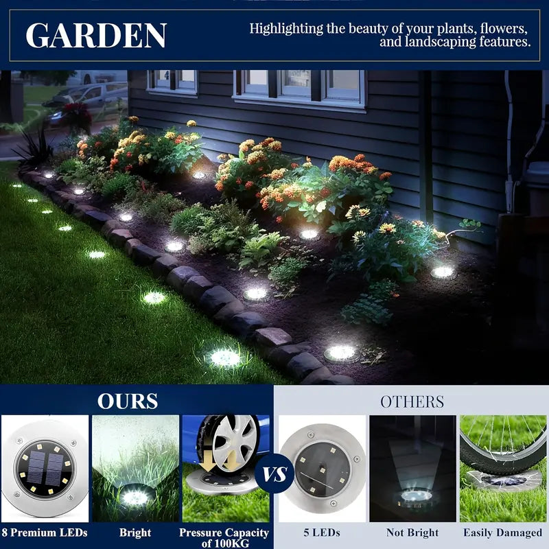 Solar Lights for Outside,12 Pack Solar Lights Outdoor Waterproof