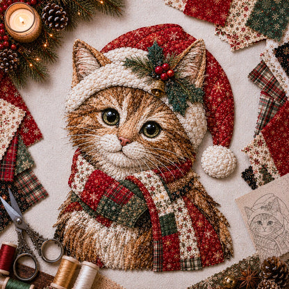 🔥LAST DAY 50% OFF - 🎅Christmas Patchwork Fabric DIY Decor Kit – Stunning Results, Zero Experience Needed