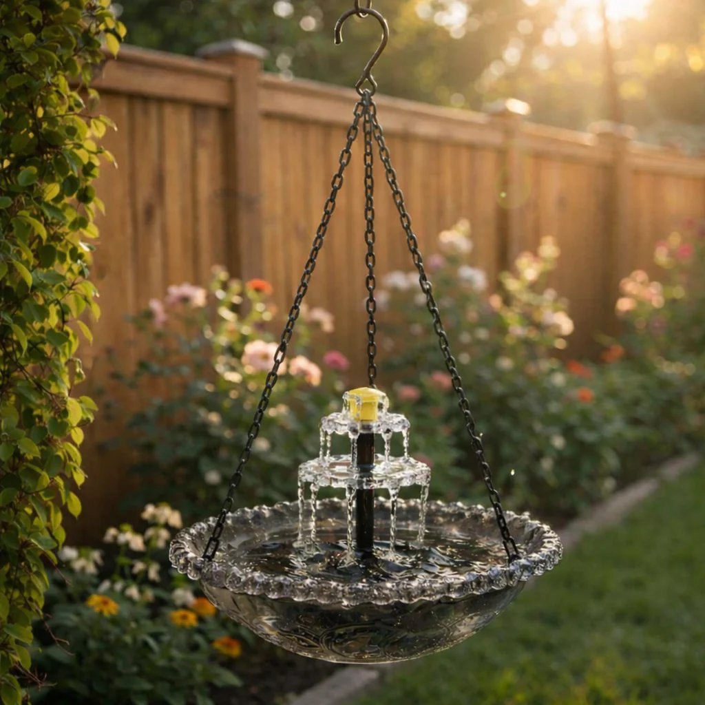 🔥🔥49% Off--Solar Cascade Hanging Bird Bath Fountain